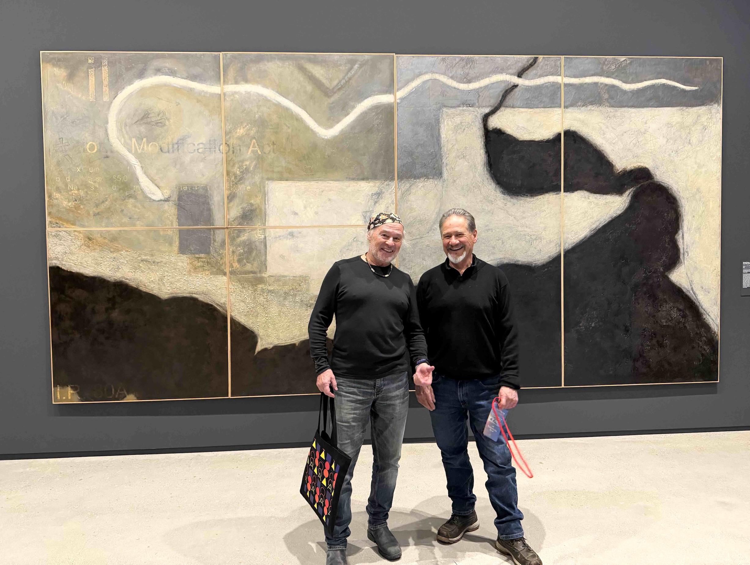 Guy Sioui Durand et Edward Poitras dans le cadre du colloque du Collectif des commissaires autochtones (ICCA) à Saskatoon et Régina, Novembre 2025